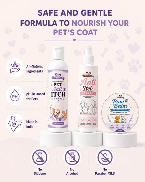 anistachio anti itch kit contents spray shampoo paw balm sulfate free paraben free